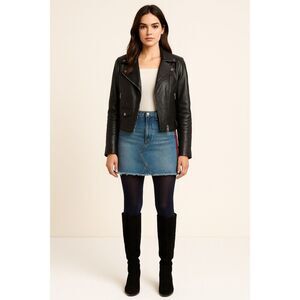 Abercrombie & Fitch | Zoe Denim A-Line Skirt Blue Distressed  Size 32/14 | EUC